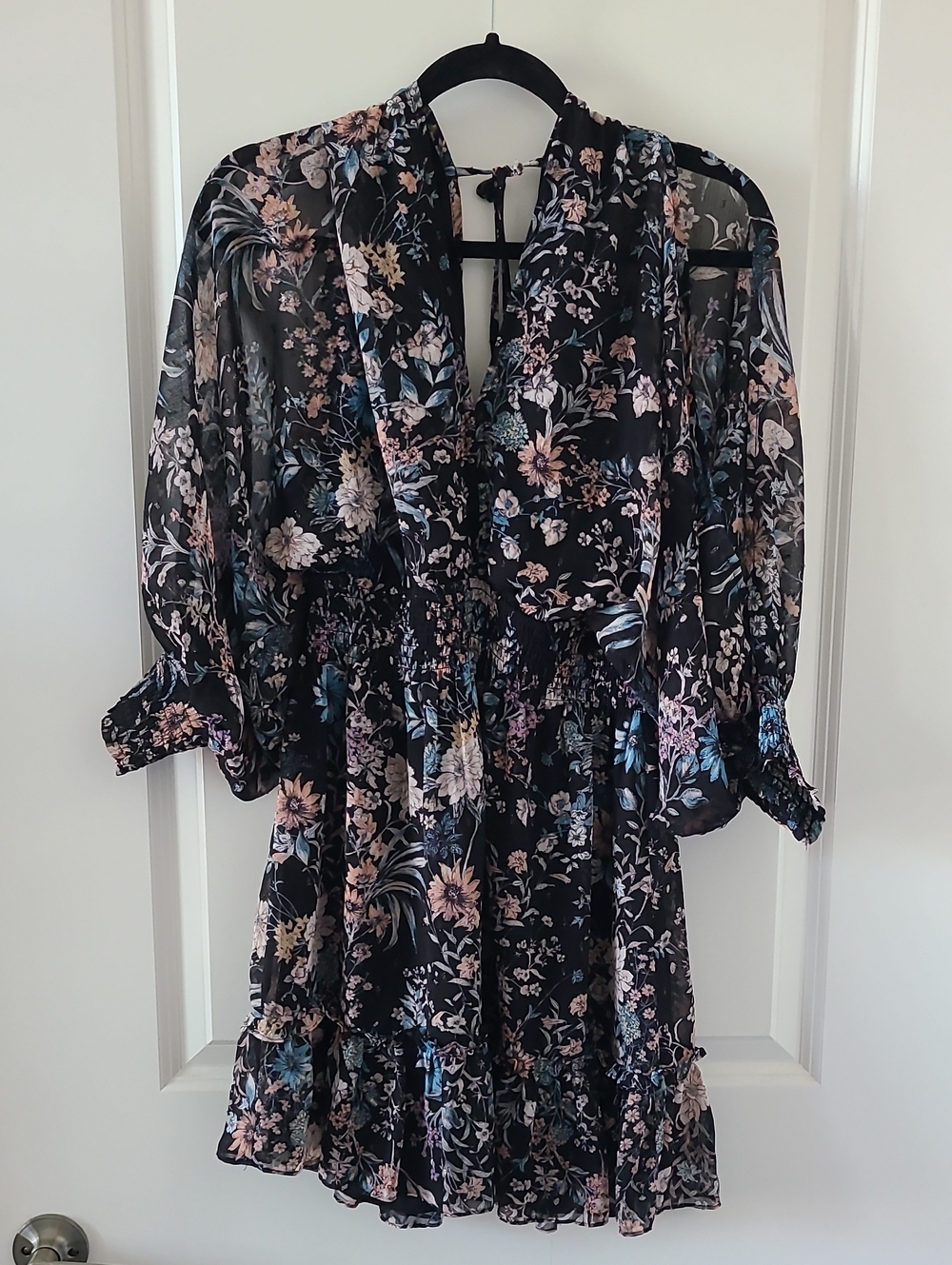 Lovestitch Glenna Split Sleeve Floral Boho Mini Dress